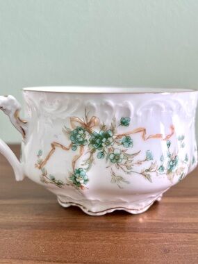 Antique Porcelain Tea Cup & Saucer Eglantine by Hermann Ohme Germany